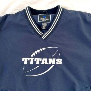 Titans Football Windbreaker Size L Pullover Jacket Holloway